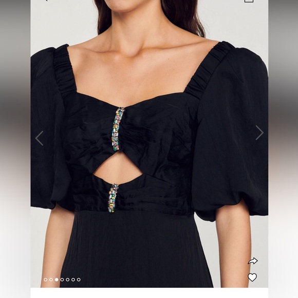 Sandro rhinestone dress, size 34 EU, size 2US,  with tags - Picture 4 of 5